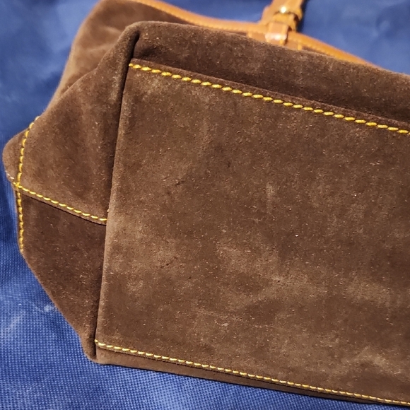 Dooney & Bourke Brown Tote Bag with Leather Trim - Picture 4 of 14